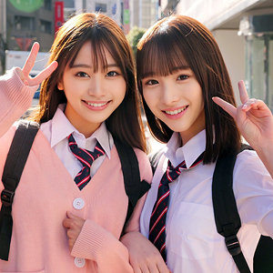 【女子校生】ももちゃん＆みなみちゃん- 無垢